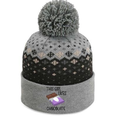 Funny Saying Chocolate Lover Eating Cocoa Gift The Baniff Cuffed Pom Beanie