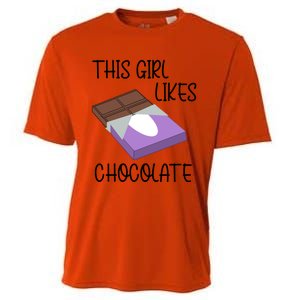 Funny Saying Chocolate Lover Eating Cocoa Gift Cooling Performance Crew T-Shirt