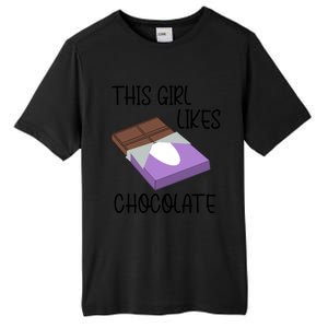 Funny Saying Chocolate Lover Eating Cocoa Gift Tall Fusion ChromaSoft Performance T-Shirt