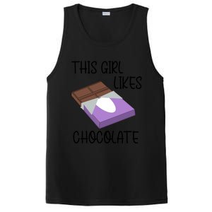 Funny Saying Chocolate Lover Eating Cocoa Gift PosiCharge Competitor Tank