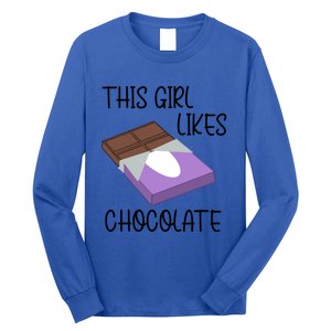 Funny Saying Chocolate Lover Eating Cocoa Gift Long Sleeve Shirt