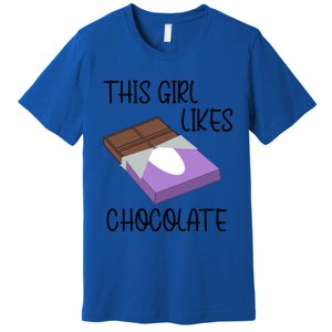 Funny Saying Chocolate Lover Eating Cocoa Gift Premium T-Shirt