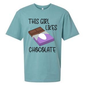 Funny Saying Chocolate Lover Eating Cocoa Gift Sueded Cloud Jersey T-Shirt