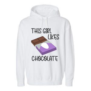 Funny Saying Chocolate Lover Eating Cocoa Gift Garment-Dyed Fleece Hoodie