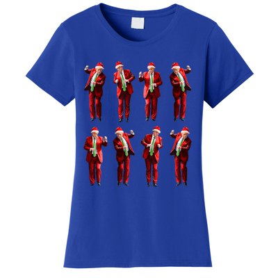 Funny Santa Claus Trump Dance Christmas Xmas Pajamas Holiday Gift Women's T-Shirt