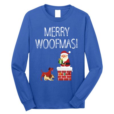 Funny Santa Claus Merry Woofmas Christmas Xmas Dog Lover Gift Long Sleeve Shirt