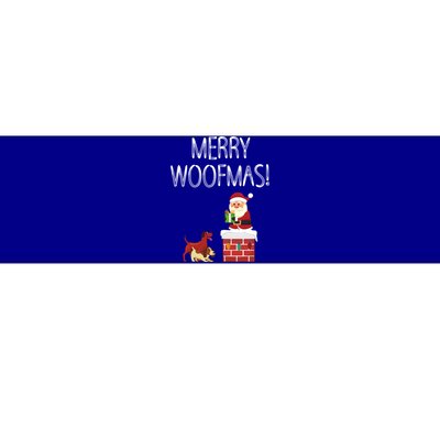 Funny Santa Claus Merry Woofmas Christmas Xmas Dog Lover Gift Bumper Sticker