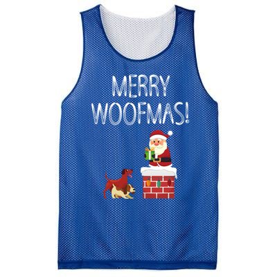 Funny Santa Claus Merry Woofmas Christmas Xmas Dog Lover Gift Mesh Reversible Basketball Jersey Tank