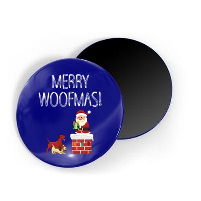 Funny Santa Claus Merry Woofmas Christmas Xmas Dog Lover Gift Magnet