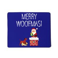 Funny Santa Claus Merry Woofmas Christmas Xmas Dog Lover Gift Mousepad