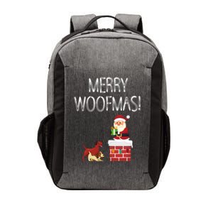 Funny Santa Claus Merry Woofmas Christmas Xmas Dog Lover Gift Vector Backpack