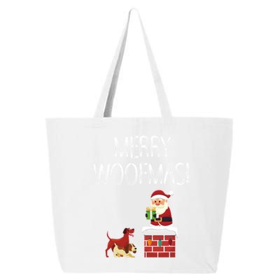 Funny Santa Claus Merry Woofmas Christmas Xmas Dog Lover Gift 25L Jumbo Tote