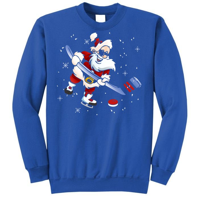 Funny Santa Christmas Ice Hockey Love Playing Celebrate Xmas Gift Sweatshirt