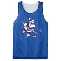 Funny Santa Christmas Ice Hockey Love Playing Celebrate Xmas Gift Mesh Reversible Basketball Jersey Tank