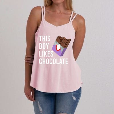 Funny Saying Cocoa Lover Chocolate Fan Cute Gift Women's Strappy Tank