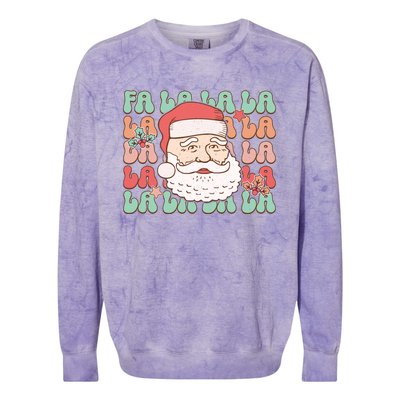 Festive Santa Claus Holiday Cheer Colorblast Crewneck Sweatshirt