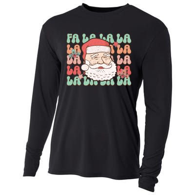 Festive Santa Claus Holiday Cheer Cooling Performance Long Sleeve Crew