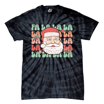 Festive Santa Claus Holiday Cheer Tie-Dye T-Shirt