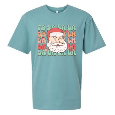 Festive Santa Claus Holiday Cheer Sueded Cloud Jersey T-Shirt