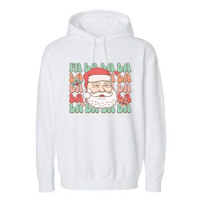 Festive Santa Claus Holiday Cheer Garment-Dyed Fleece Hoodie