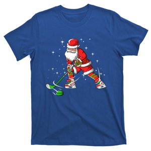 Funny Santa Claus Christmas Ice Hockey Christmas Xmas Gift T-Shirt