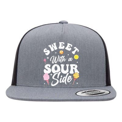 Funny Sweets Candy Patch Sweet With A Sour Side Flat Bill Trucker Hat