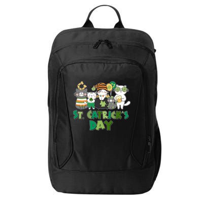 Funny St Catrick's Day St Patrick's Day Cats City Backpack