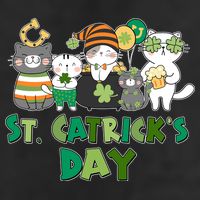Funny St Catrick's Day St Patrick's Day Cats Adult Drive Performance Visor