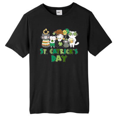 Funny St Catrick's Day St Patrick's Day Cats Tall Fusion ChromaSoft Performance T-Shirt