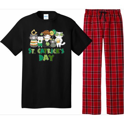 Funny St Catrick's Day St Patrick's Day Cats Pajama Set