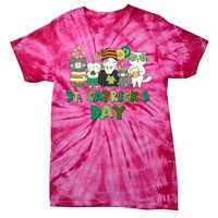 Funny St Catrick's Day St Patrick's Day Cats Tie-Dye T-Shirt