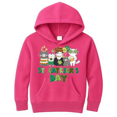 Funny St Catrick's Day St Patrick's Day Cats Kids Hoodie