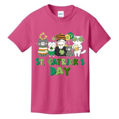 Funny St Catrick's Day St Patrick's Day Cats Kids T-Shirt