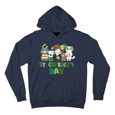 Funny St Catrick's Day St Patrick's Day Cats Hoodie