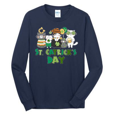 Funny St Catrick's Day St Patrick's Day Cats Tall Long Sleeve T-Shirt