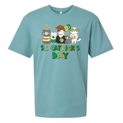 Funny St Catrick's Day St Patrick's Day Cats Sueded Cloud Jersey T-Shirt