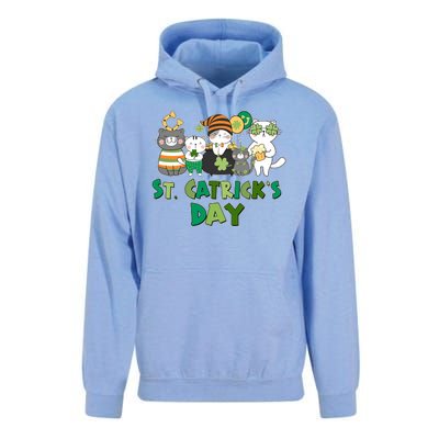 Funny St Catrick's Day St Patrick's Day Cats Unisex Surf Hoodie