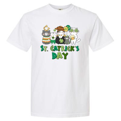 Funny St Catrick's Day St Patrick's Day Cats Garment-Dyed Heavyweight T-Shirt