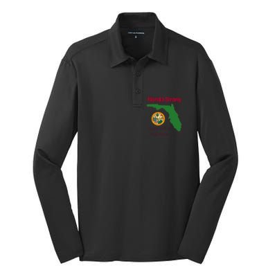 Florida Strong Come Hell Or High Water Silk Touch Performance Long Sleeve Polo