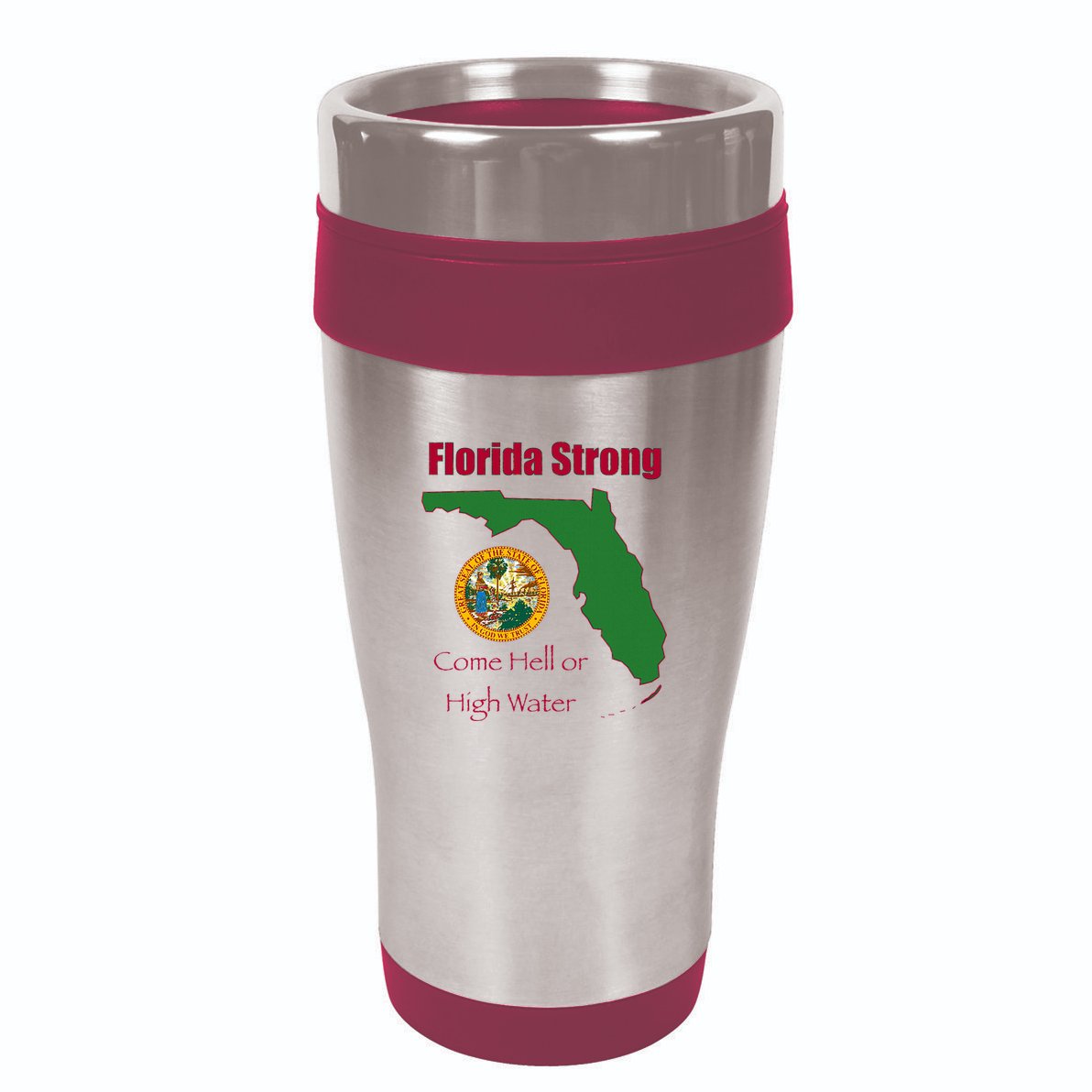 Florida Strong Come Hell Or High Water 16oz Travel Tumbler
