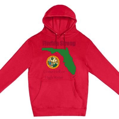 Florida Strong Come Hell Or High Water Premium Pullover Hoodie