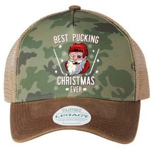 Funny Santa Claus Ice Hockey Best Pucking Christmas Gift Legacy Tie Dye Trucker Hat