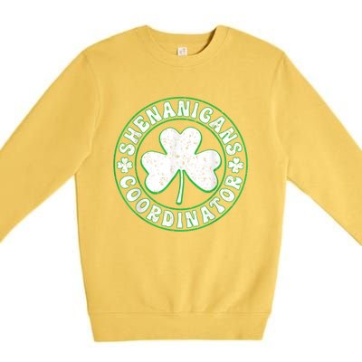 Funny Shenanigans Coordinator For St Patricks Day Premium Crewneck Sweatshirt