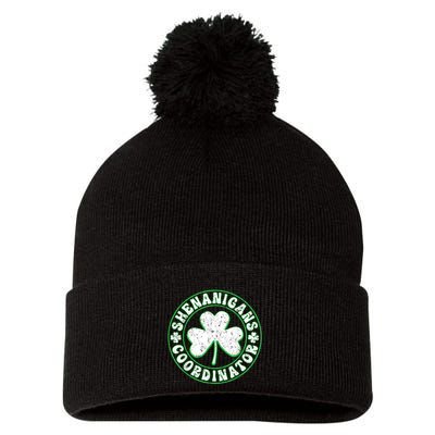 Funny Shenanigans Coordinator For St Patricks Day Pom Pom 12in Knit Beanie