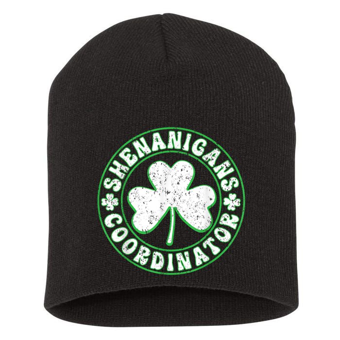 Funny Shenanigans Coordinator For St Patricks Day Short Acrylic Beanie