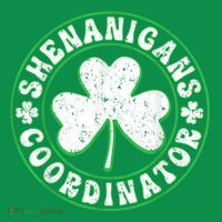 Funny Shenanigans Coordinator For St Patricks Day Poster