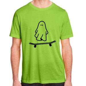 Funny Skateboarding Cute Ghost Skateboard Lazy Halloween Costume Gift Adult ChromaSoft Performance T-Shirt