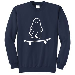 Funny Skateboarding Cute Ghost Skateboard Lazy Halloween Costume Gift Sweatshirt