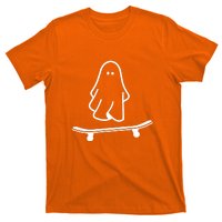 Funny Skateboarding Cute Ghost Skateboard Lazy Halloween Costume Gift T-Shirt