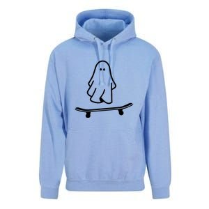 Funny Skateboarding Cute Ghost Skateboard Lazy Halloween Costume Gift Unisex Surf Hoodie